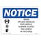 Signmission OSHA Sign, Wear Splash Goggles Shield Gloves Apron, 10in X 7in Decal, 10" W, 7" H, Landscape OS-NS-D-710-L-16905 - alternate 1
